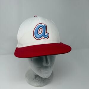 Atlanta Braves Throwback A Logo Fitted Hat Size S/M